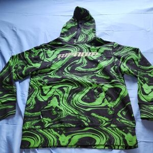RIPNDIP MEN'S SWAMP HOODIE GREEN/BLACK SIZE LARGE IS USED